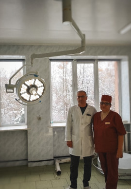 Вітаємо лікарів міста Миколаїв (Львівська область) з придбанням операційних ламп і електричного операційного стола